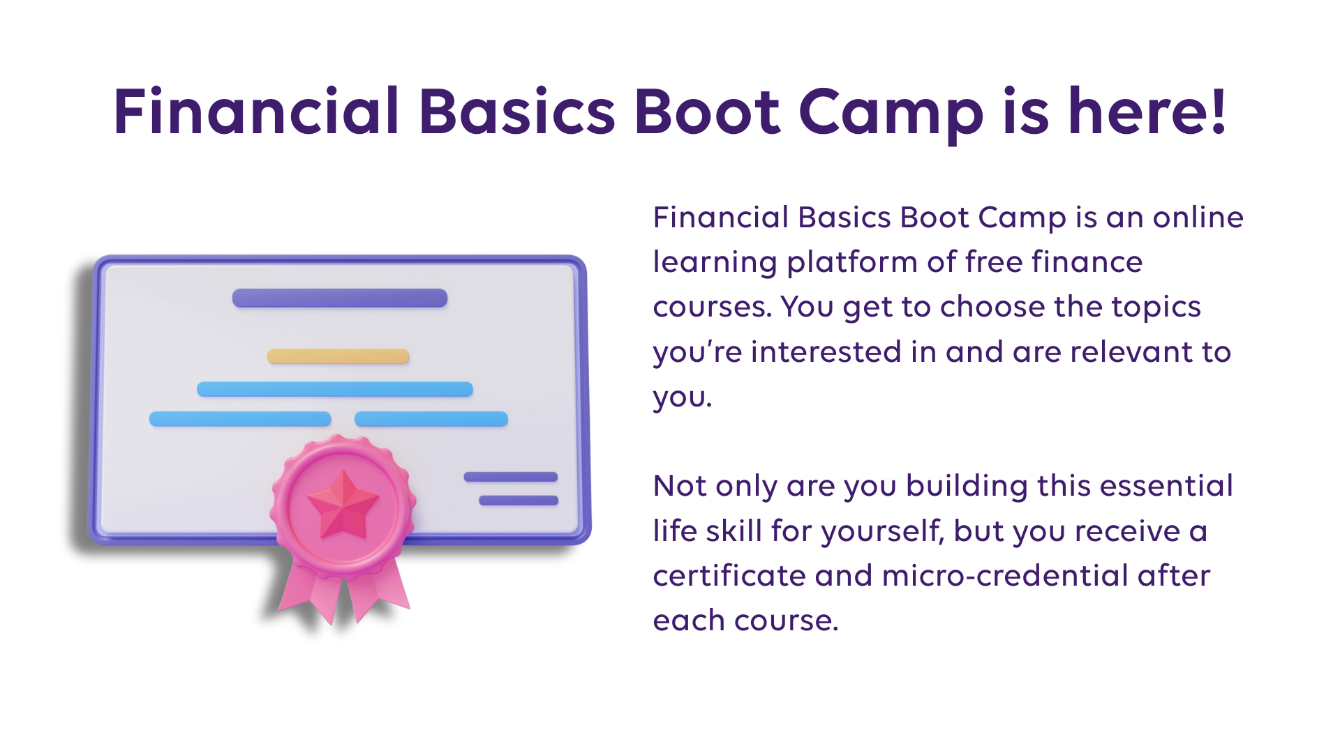 Financial Basics Boot Camp